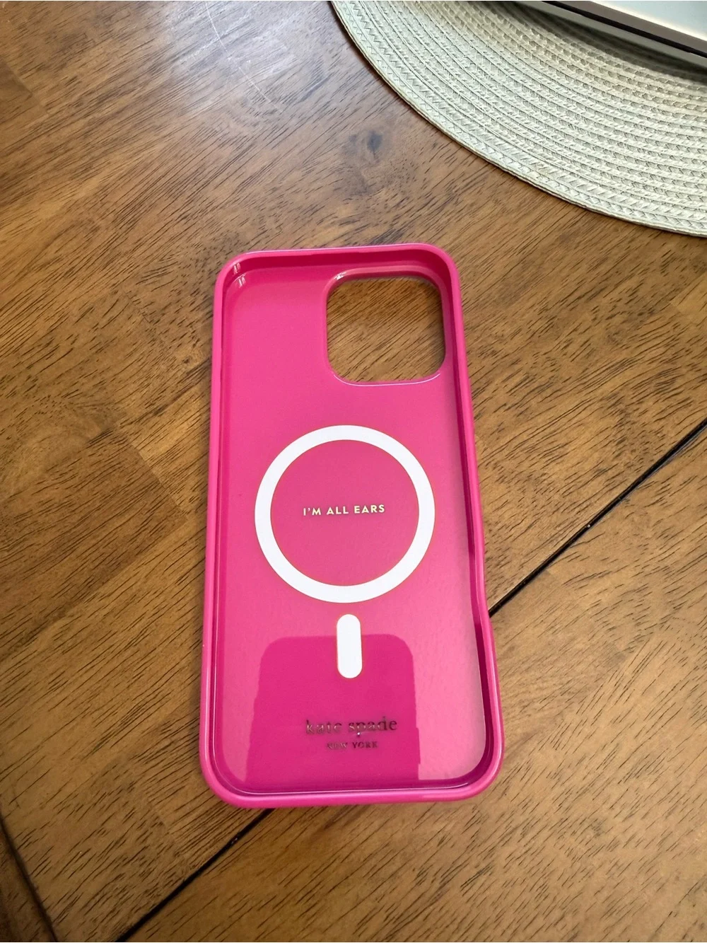 kate spade Bright Pink iPhone Case with Orange Ring Accent for IPhone 16 pro max